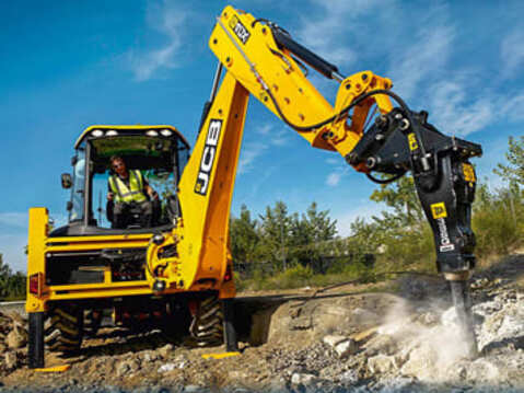 Арендовать гидромолот на базе экскаватора-погрузчика 6-10 тонн|«Аренда Спецтехни