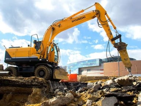 Аренда гидромолота на базе колесного экскаватора 18-21 тонн компания «Аренда Спе