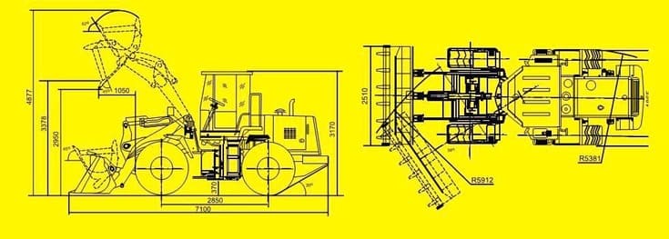 Фронтальный погрузчик «SDLG 933» схема