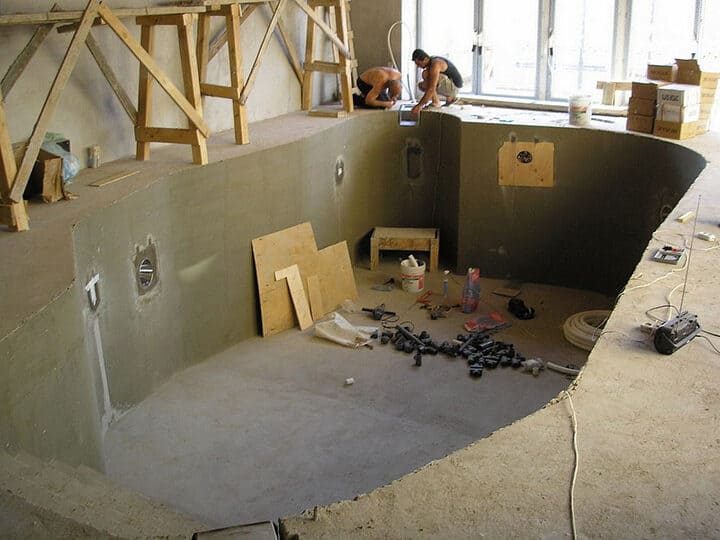 Строительство бетонных бассейнов